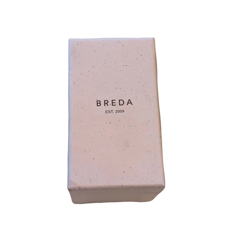 Breda Revel Watch 1754d 20mm Gold Black Square Dial Textured Bracelet NIB $185 - Picture 7 of 9